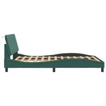 vidaXL Cadre de lit avec tête de lit Vert foncé 140x190 cm Velours