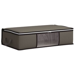 vidaXL Boîte de rangement avec fenêtre latérale transparente Gris