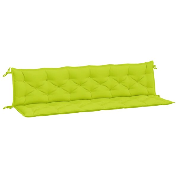 vidaXL Coussins de banc de jardin lot de 2 vert vif tissu Oxford