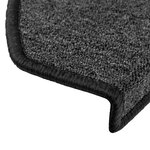 vidaXL Tapis d'escalier 20 pièces 65 x 24 x 4 cm Anthracite Demi-rond Grand