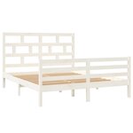 vidaXL Cadre de lit sans matelas blanc bois de pin massif