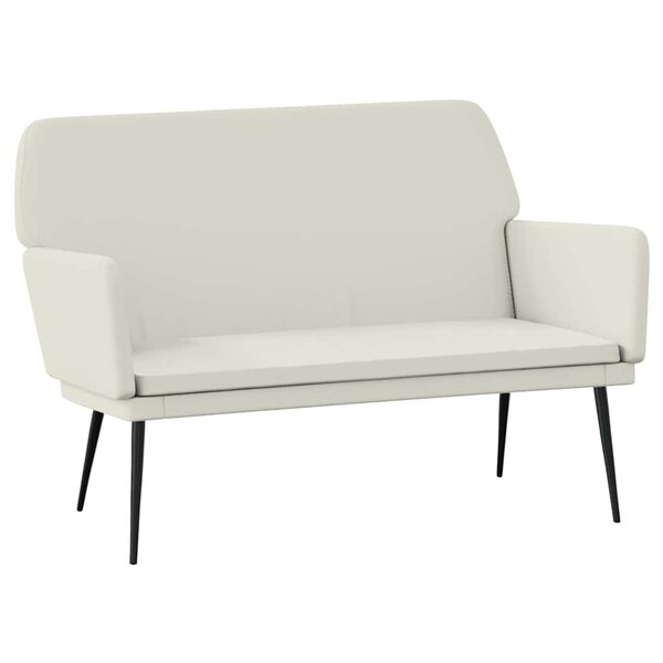 vidaXL Banc Crème 108x79x79 cm Velours