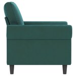 vidaXL Fauteuil Vert foncé 60 cm Velours