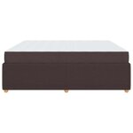 vidaXL Cadre de lit avec matelas Marron foncé 180 x 200 cm tissu