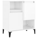 vidaXL Buffets 3 Pièces blanc brillant 60x35x70 cm bois d'ingénierie