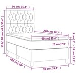 vidaXL Sommier à lattes de lit avec matelas Vert foncé 90x200 cm