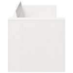 vidaXL Canapé de jardin 2 places 134x60x62 cm blanc en bois massif de pin