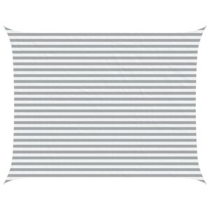 vidaXL Voile d'ombre Gris clair et blanc 3 5 x 4 5 m
