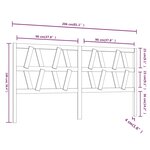 vidaXL Tête de lit Gris 206x4x100 cm Bois massif de pin