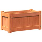 vidaXL Jardinières 2 Pièces cire marron bois de pin massif