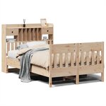 vidaXL Cadre de lit sans matelas 135x190 cm bois de pin massif