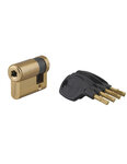 THIRARD - Demi-cylindre de serrure Surveyor  31x10mm  laiton  anti-arrachement  4 clés - THIRARD