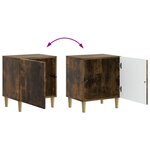 vidaXL Cabinet de chevet Chêne fumé 43 x 34 5 x 50 cm
