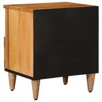 vidaXL Cabinet de chevet avec tiroir 2 Pièces Naturel 40 x 33 x 46 cm
