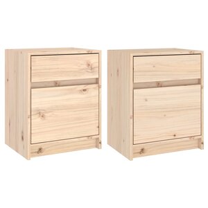 vidaXL Tables de chevet 2 Pièces 40x31x50 cm bois de pin massif