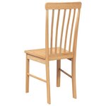 vidaXL Chaises à manger 2 Pièces bois massif caoutchouc