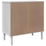 vidaXL Buffet SENJA aspect rotin blanc 80x40x80 cm bois massif de pin