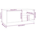 vidaXL Table basse blanc brillant 102x50x45 cm bois d'ingénierie