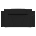 vidaXL Coussin de tête de lit Viana noir 100 cm similicuir