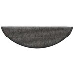 vidaXL Tapis d'escalier 15 pièces 56 x 17 x 3 cm Beige et gris Demi-rond