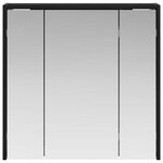 vidaXL Armoire Miroir de Salle de Bain Chêne noir 63 5 x 16 x 62 5 cm