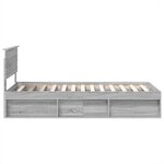 vidaXL Cadre de lit Gris Sonoma 100 x 200 cm Bois d'ingénierie
