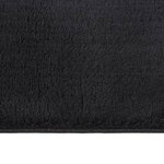 vidaXL Tapis lavable à poils courts doux et moelleux antidérapant noir