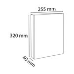 Classeur Rembordé Polypropylène 2 Anneaux Ronds De 25mm Sur 3eme De Couverture - Vert - X 10 - Exacompta