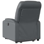 vidaXL Fauteuil inclinable Gris Similicuir