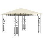 vidaXL Tonnelle avec moustiquaire et lumières LED 3x3x2 73 m Crème