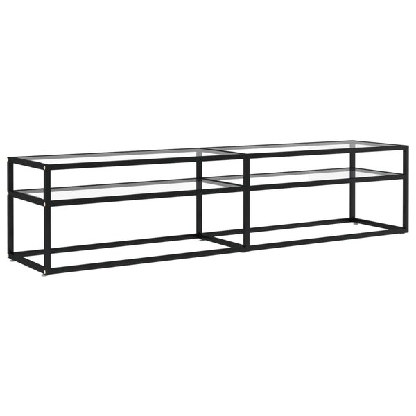 vidaXL Meuble TV Transparent 180x40x40 5 cm Verre trempé