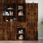 vidaXL Buffet haut chêne fumé 45x42 5x185 cm bois d'ingénierie