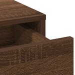 Ensemble de coiffeuse à 2 pièces avec LED en bois d'ingénierie chêne noir