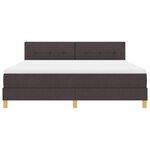 vidaXL Lit avec Sommier Tapissier avec Matelas Marron Foncé 180x200 cm Tissu