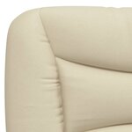 vidaXL Coussin de tête de lit Hvar crème 140 cm tissu