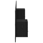 vidaXL Tête de lit avec armoire 3 Pièces Chêne noir Bois d'ingénierie