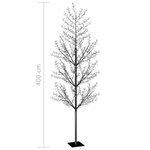 vidaXL Sapin de Noël 1200 LED bleu Cerisier en fleurs 400 cm