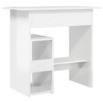 vidaXL Bureau Blanc brillant 80x45x74 cm Bois d’ingénierie