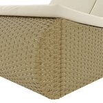 Vidaxl chaise longue d'extérieur résine tressée beige