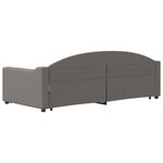 vidaXL Lit de jour avec gigogne et tiroirs sans matelas taupe 90x200cm