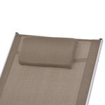 vidaXL Chaise à bascule d'extérieur Taupe Textilène