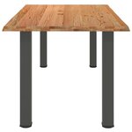 vidaXL Table à manger marron clair bois de chêne massif rectangulaire