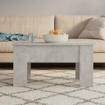 vidaXL Table basse Gris béton 79x49x41 cm Bois d'ingénierie