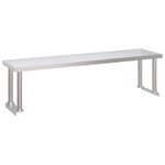 vidaXL Table de travail de cuisine avec étagère 120x60x115 cm Inox