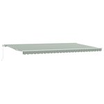 vidaXL Store manuel rétractable vert et blanc 600x300 cm