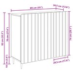vidaXL Buffet Blanc brillant 89 x 34 5 x 82 cm Bois d'ingénierie