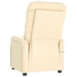 vidaXL Fauteuil de massage Crème Similicuir