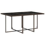 vidaXL Ensemble à manger de jardin et coussins 11 Pièces marron rotin