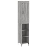 vidaXL Buffet haut Sonoma gris 34 5x34x180 cm Bois d'ingénierie