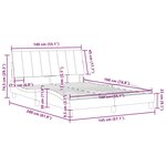 vidaXL Cadre de lit sans matelas Hanko bleu 140x190 cm velours